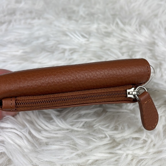 GIANI BERNINI ~ Softly Leather Mini Trifold Wallet ~ Cognac/Silver ~ NWT! - Picture 5 of 10